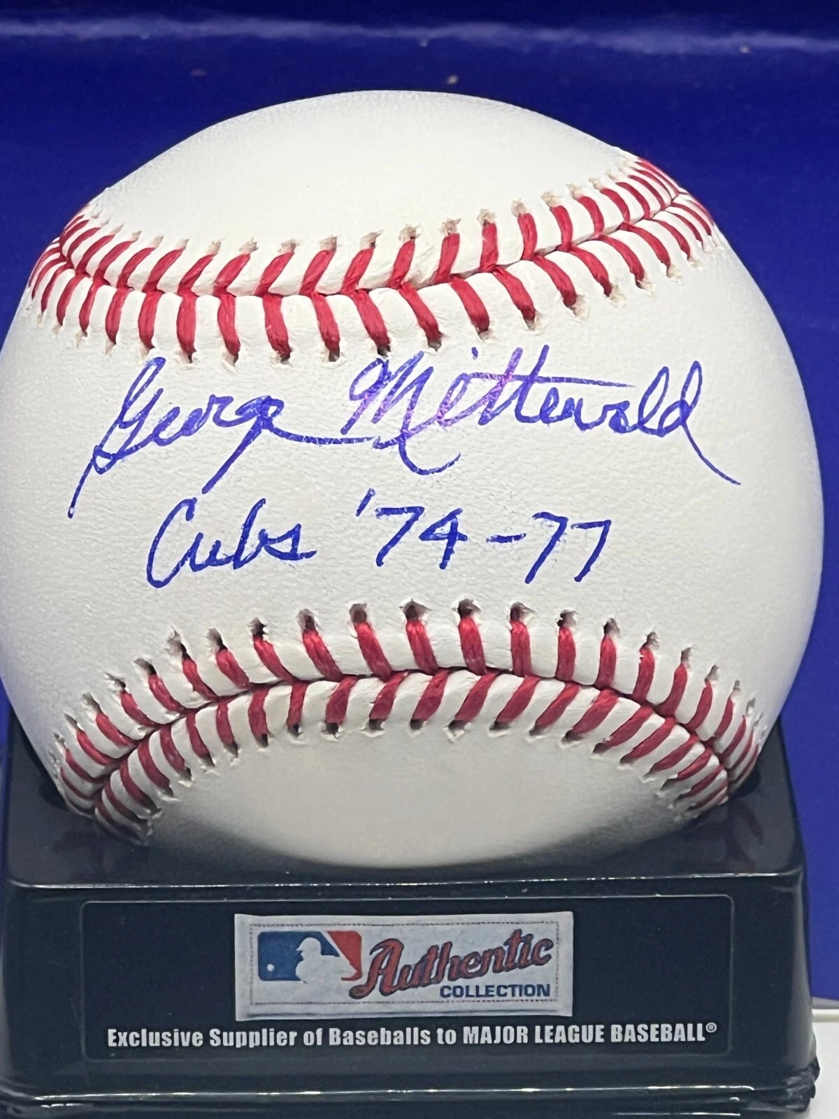 GEORGE MITTERWALD CHICAGO CUBS 74-77  SIGNED OML BASEBALL