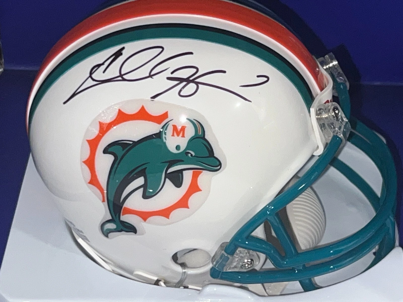CHAD HENNE MIAMI DOLPHINS SIGNED MINI HELMET