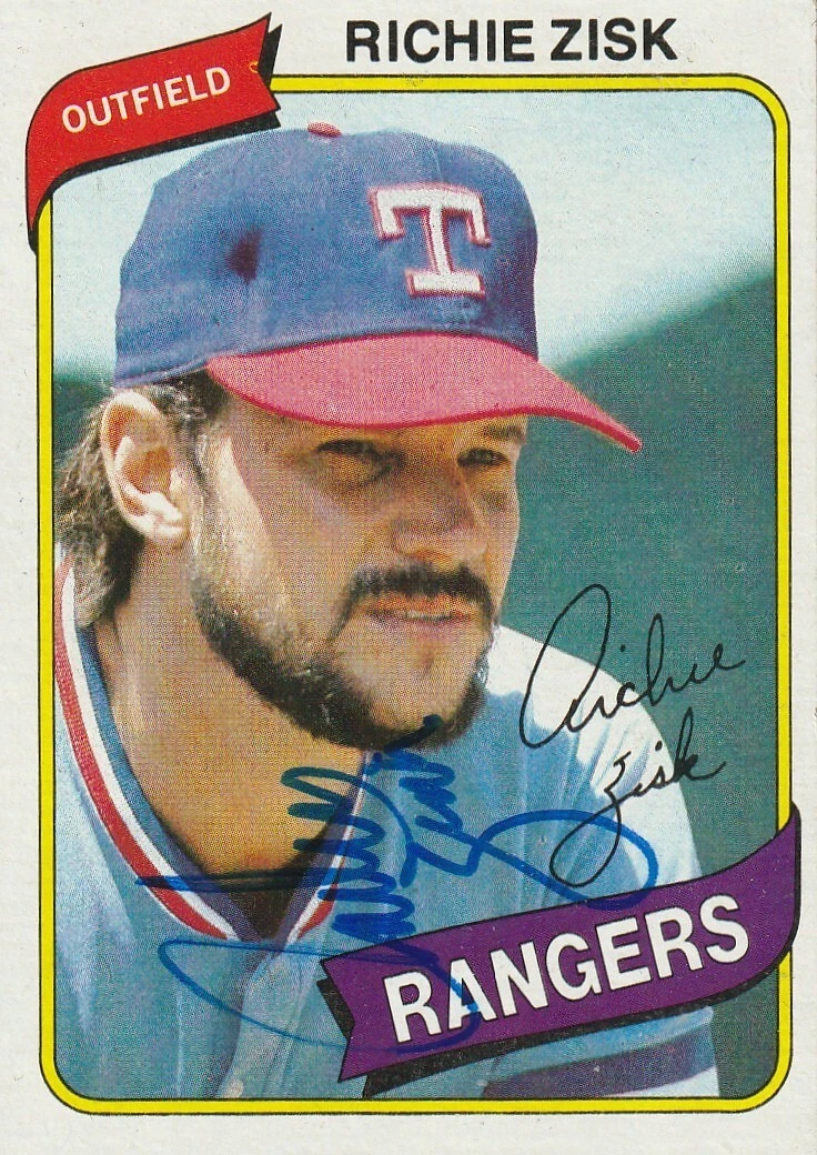 RICHIE ZISK  TEXAS RANGERS  SIGNED 1979 TOPPS CARD #620