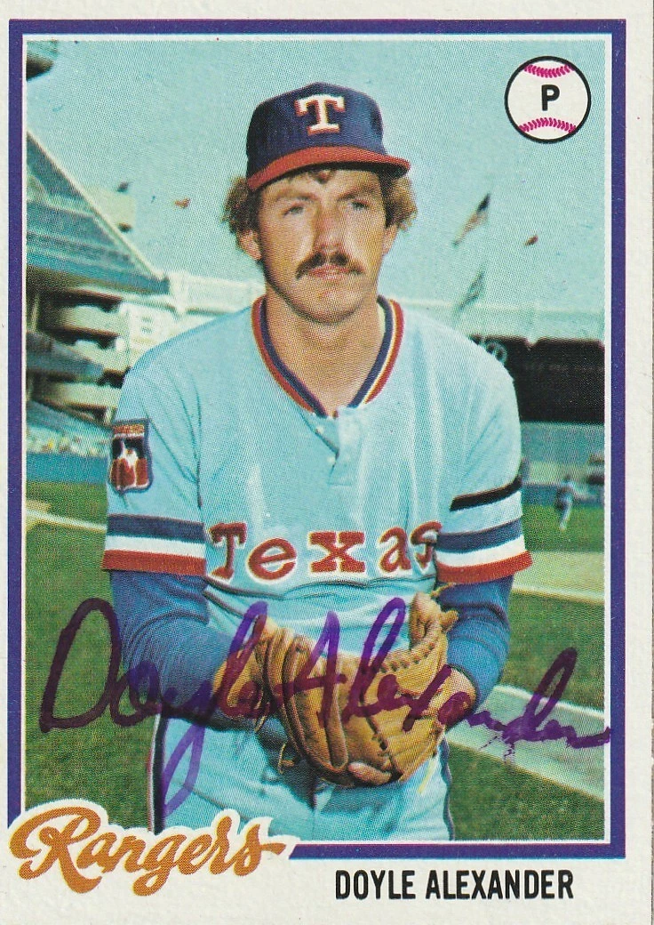 DOYLE ALEXANDER  TEXAS RANGERS  SIGNED 1979 TOPPS CARD #146