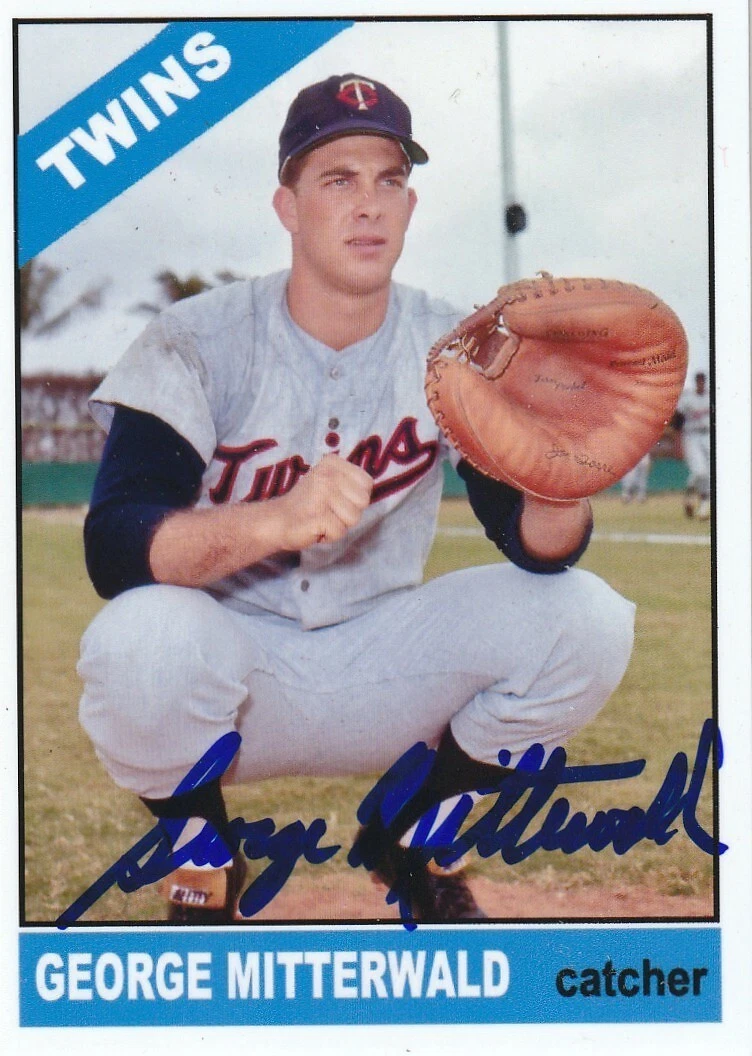 GEORGE MITTERWALD MINNESOTA TWINS  SIGNED 1966 STYLE CUSTOM CARD