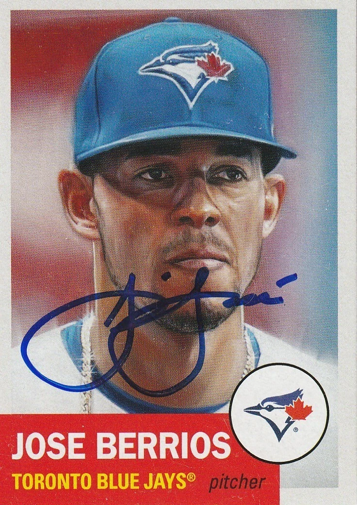 JOSE BERRIOS  TORONTO BLUE JAYS  SIGNED TOPPS LIVING SET #502