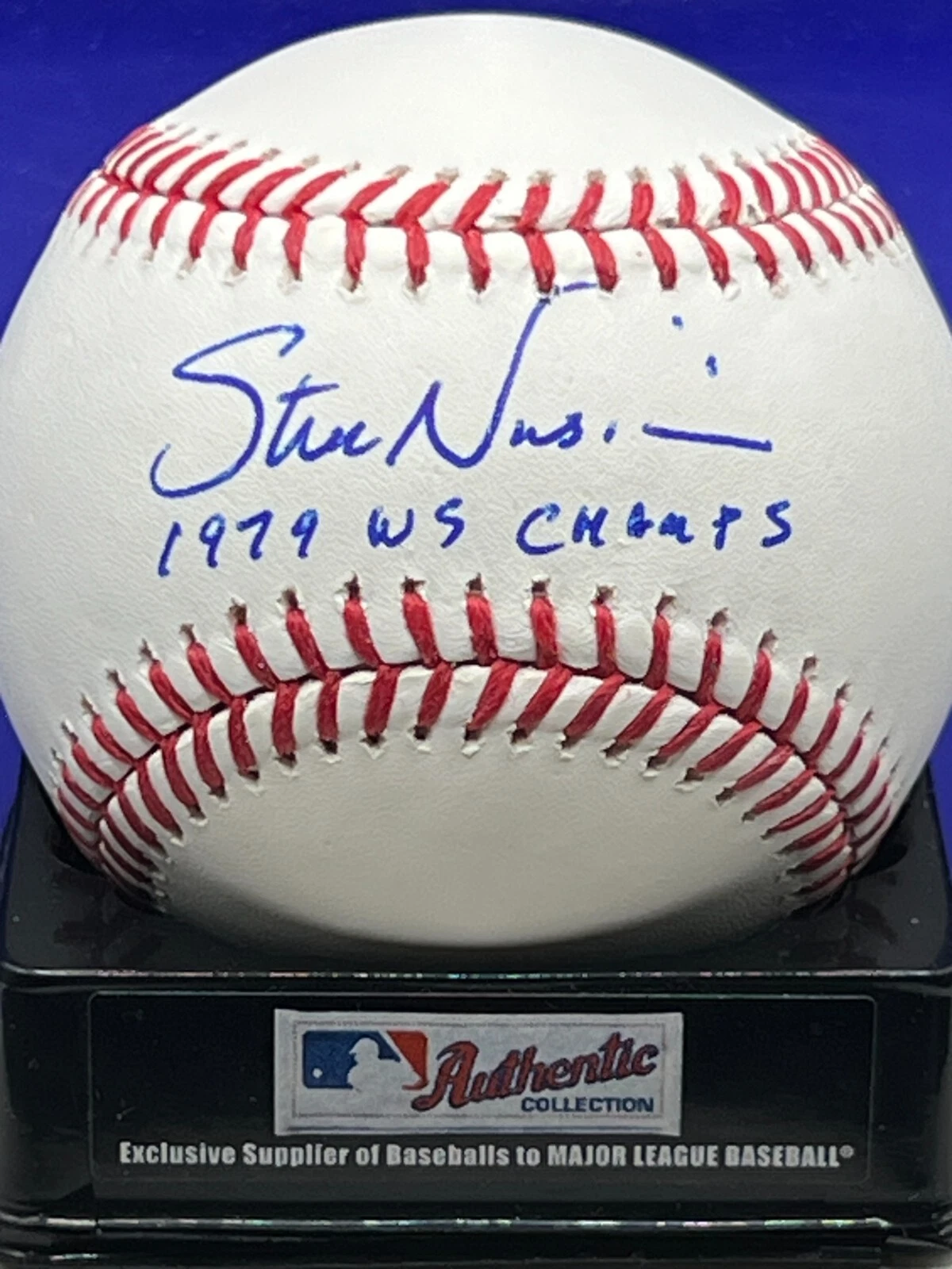 STEVE NICOSIA PITTSBURGH PIRATES  1979 WS CHAMPS  SIGNED OML BASEBALL