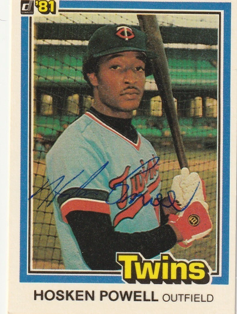 HOSKEN POWELL MINNESOTA TWINS  SIGNED 1981 DONRUSS CARD #567