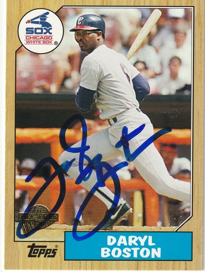 DARYL BOSTON CHICAGO WHITE SOX  SIGNED 2005 TOPPS ALL-TIME FAN FAVORITES #138