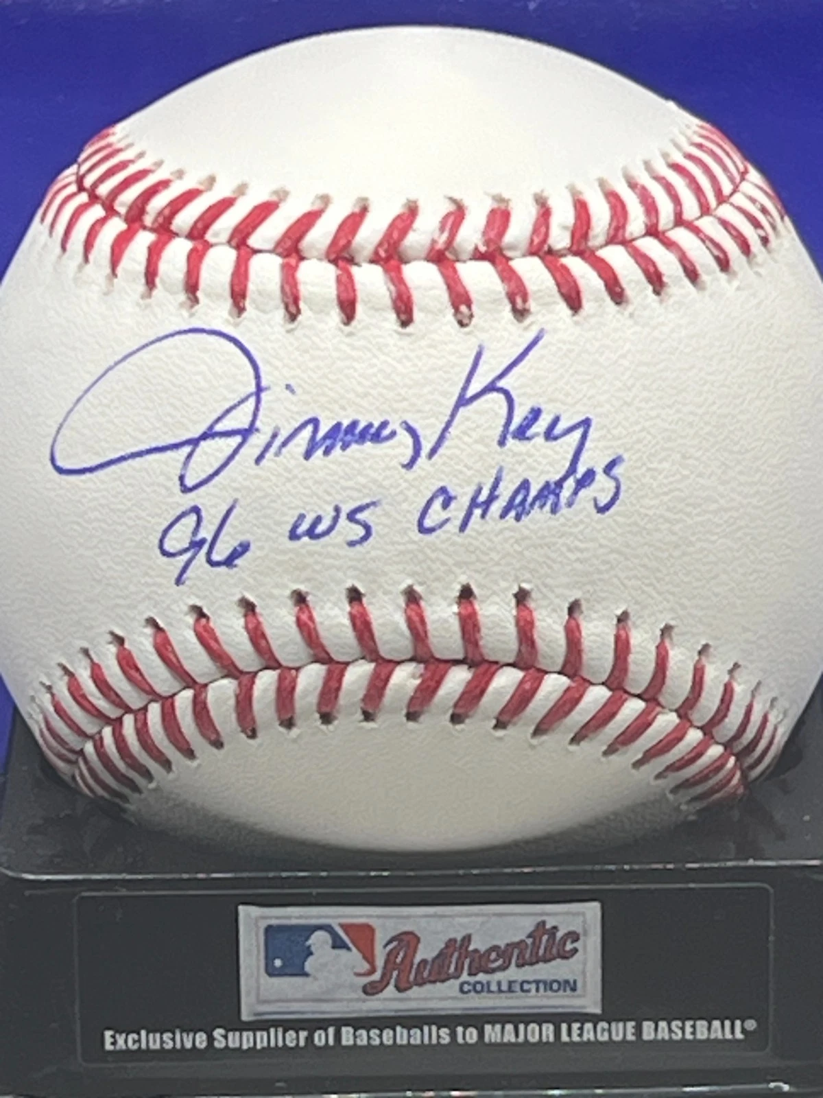 JIMMY KEY NEW YORK YANKEES  96 WS CHAMPS SIGNED  OML BASEBALL