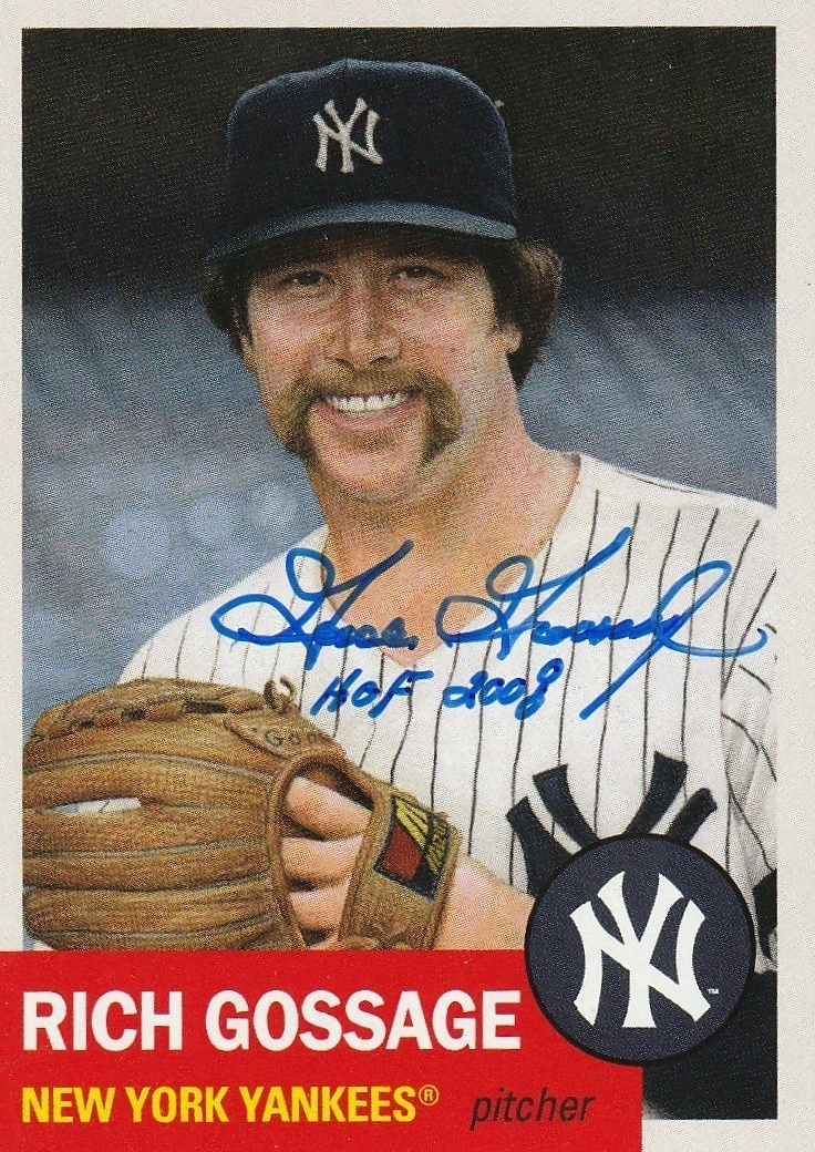 RICH GOOSE GOSSAGE NEW YORK YANKEES SIGNED TOPPS LIVING SET CARD #781