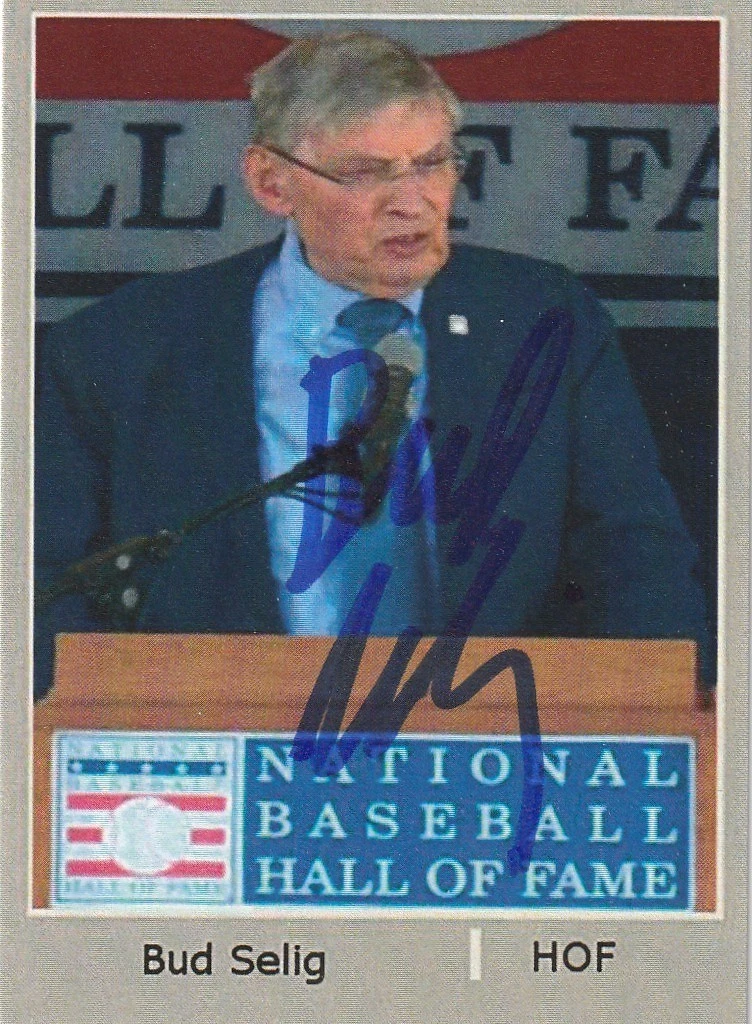 BUD SELIG COMMISSIONER  HOF 2017  SIGNED 1970 TOPPS CUSTOM CARD
