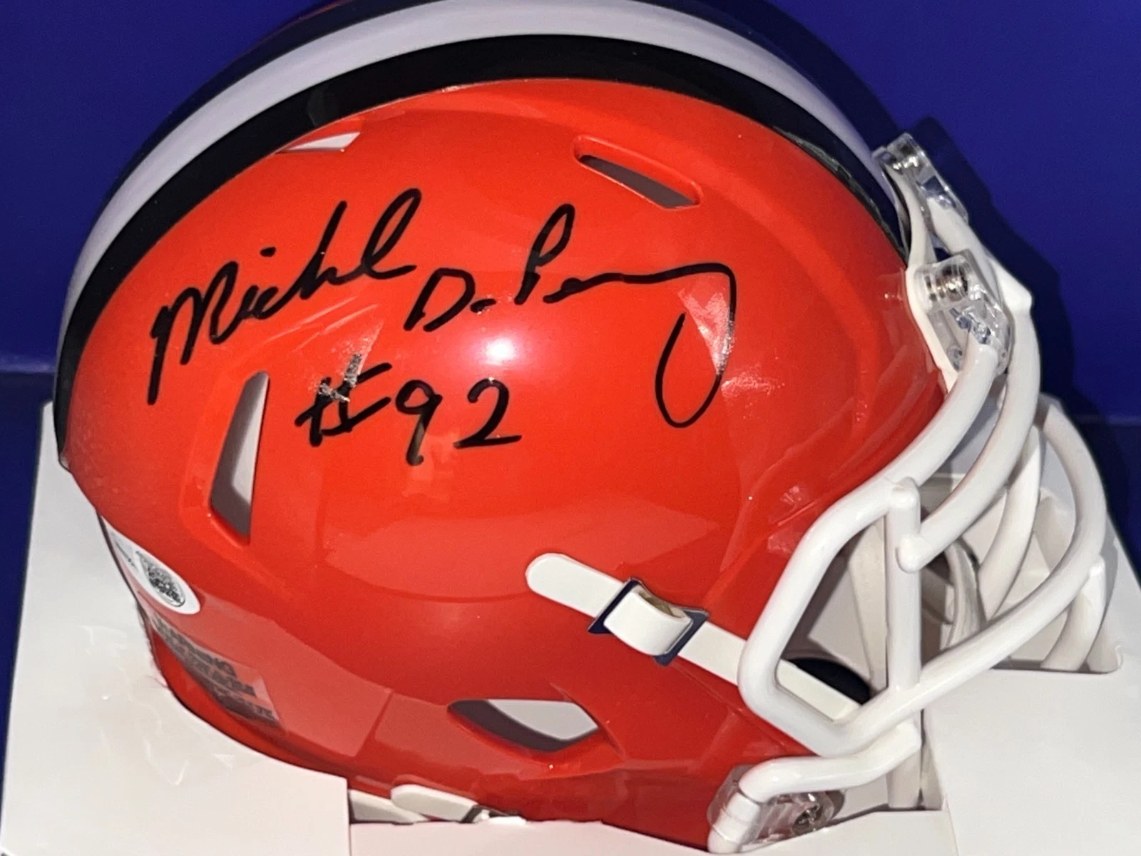 MICHAEL DEAN PERRY CLEVELAND BROWNS  JSA AUTHENTICATED SIGNED MINI
