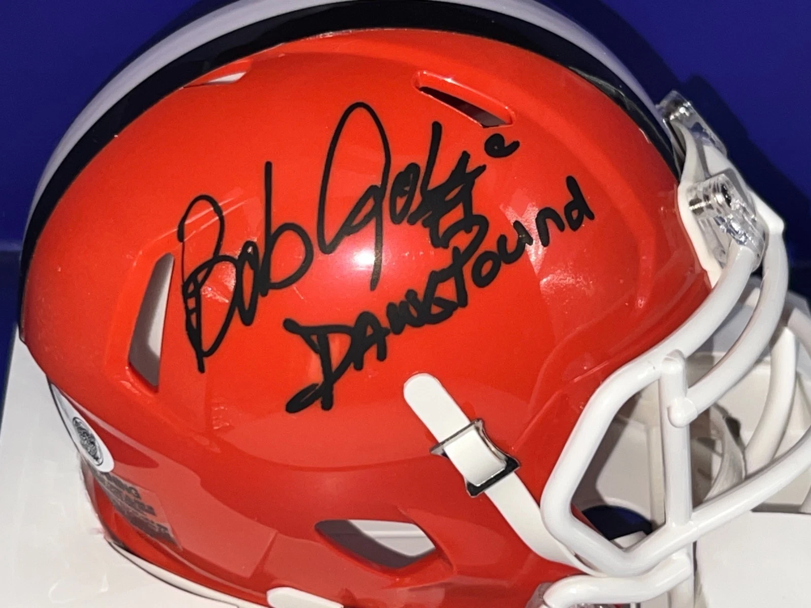 BOB GOLIC CLEVELAND BROWNS  DAWG POUND JSA AUTHENTICATED  SIGNED MINI