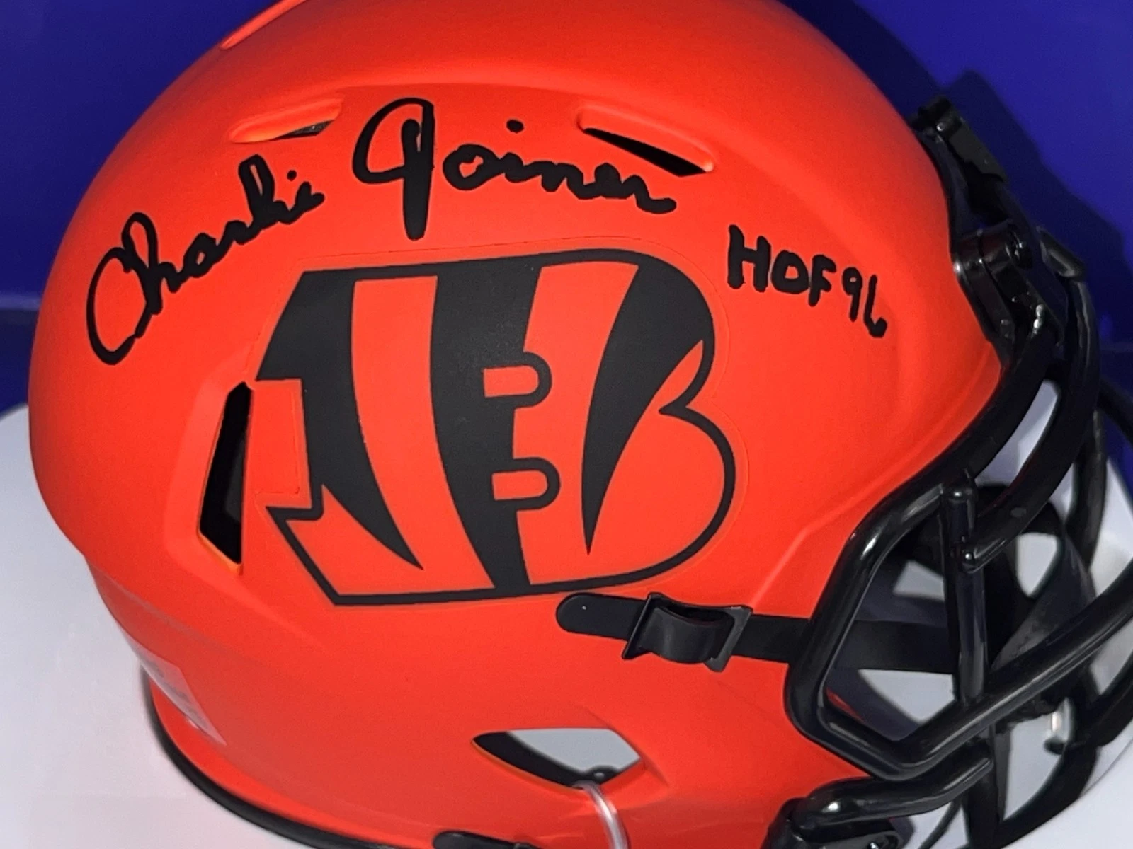 CHARLIE JOINER CINCINNATI BENGALS HOF 96  JSA AUTHENTICATED RAVE SIGNED MINI
