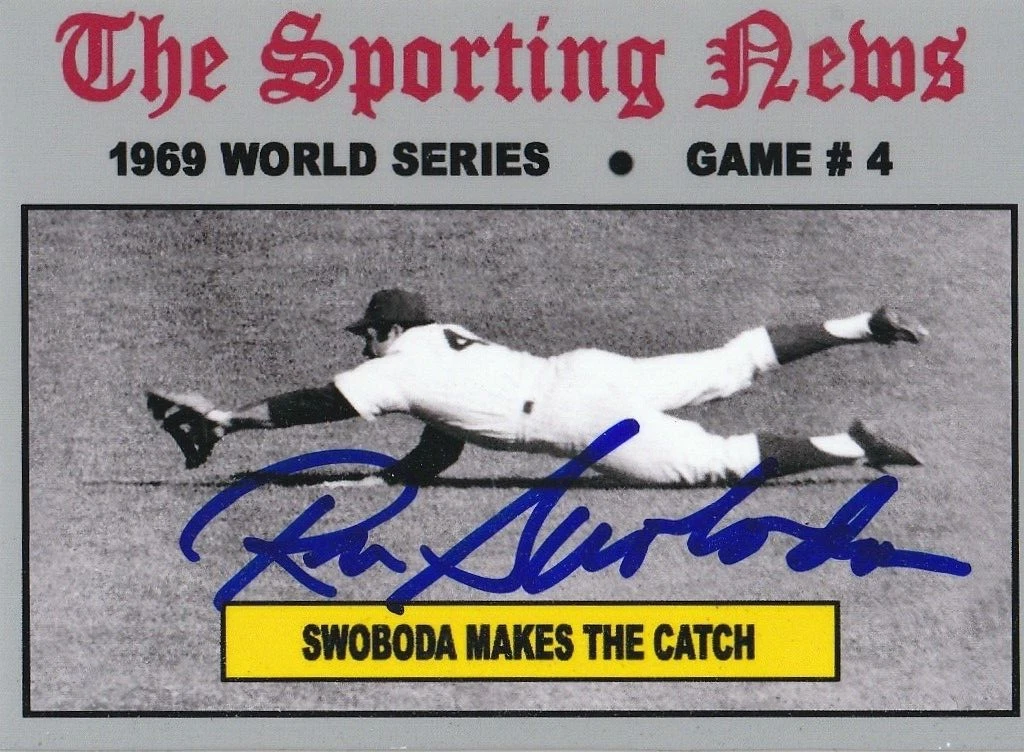 RON SWOBODA NEW YORK METS  SIGNED 1970 STYLE CUSTOM CARD