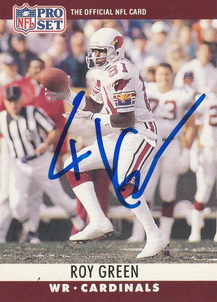 ROY GREEN ST. LOUIS CARDINALS  SIGNED 1990 PRO SET CARD #256