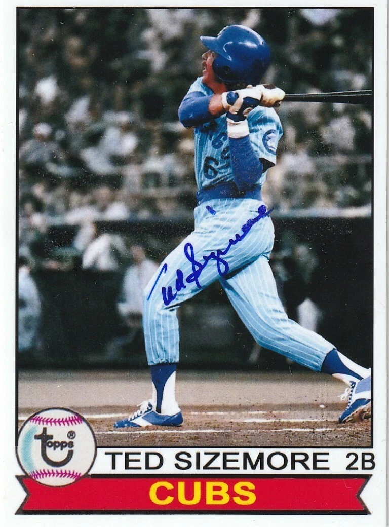 TED SIZEMORE CHICAGO CUBS  SIGNED 1979 STYLE CUSTOM CARD