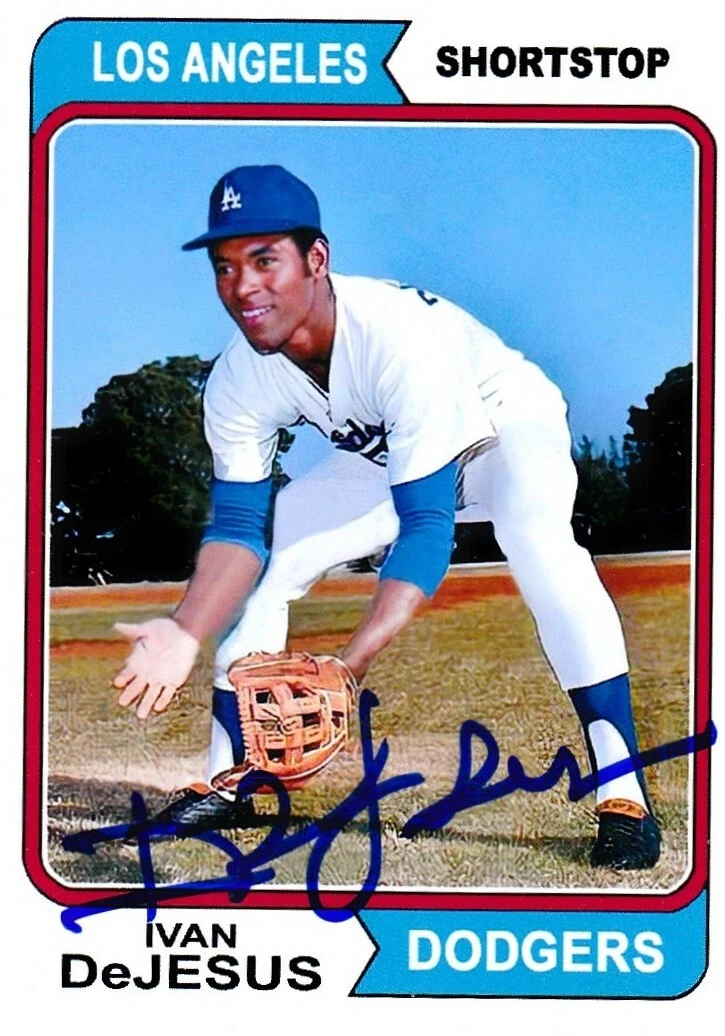 IVAN DEJESUS  CHICAGO CUBS  SIGNED 1974 STYLE CUSTOM CARD