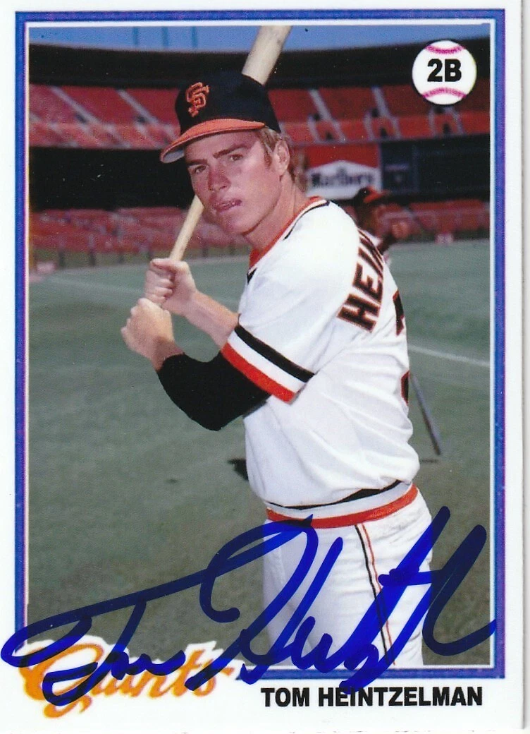 TOM HEINTZELMAN  SAN FRANCISCO GIANTS  SIGNED 1978 STYLE CUSTOM CARD