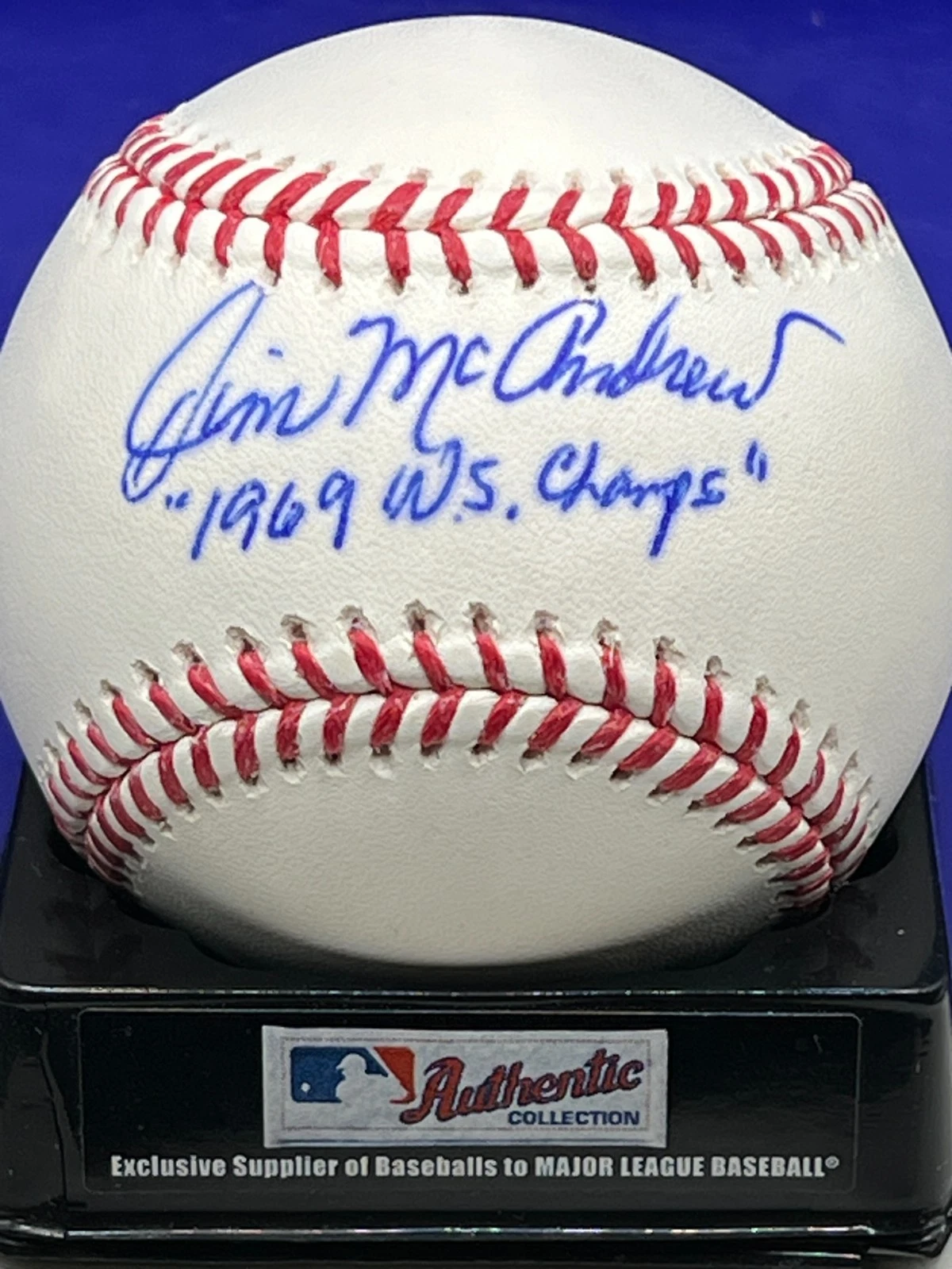 JIM MCANDREW  NEW YORK METS  1969 WS CHAMPS  SIGNED OML BASEBALL
