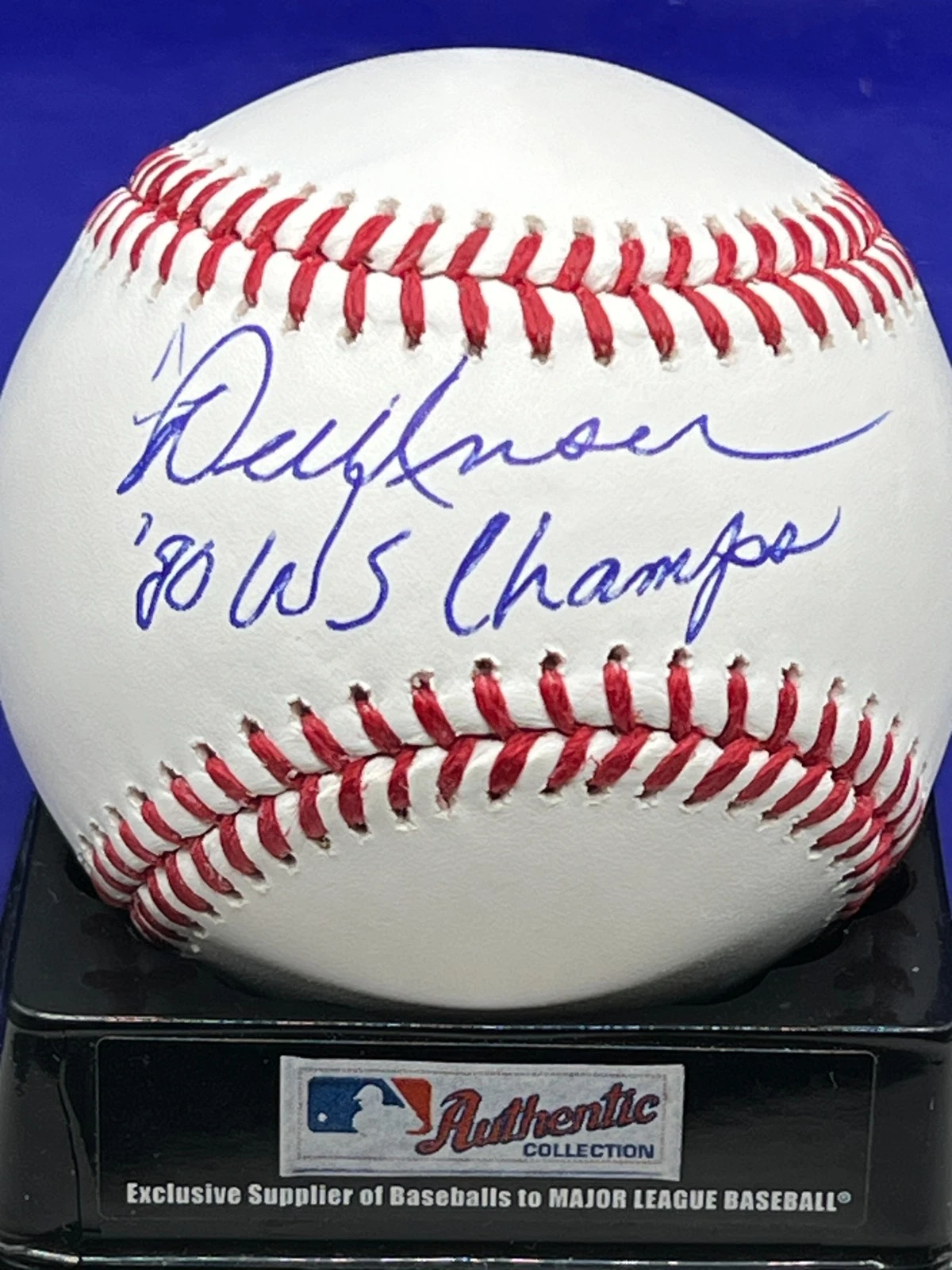 DEL UNSER PHILADELPHIA PHILLIES 1980 WS CHAMPS  SIGNED OML BASEBALL