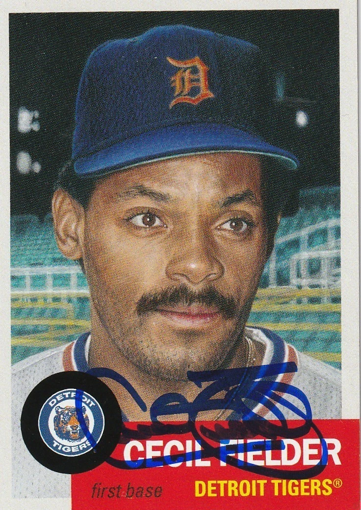 CECIL FIELDER DETROIT TIGERS SIGNED 2022 TOPPS LIVING CARD #581
