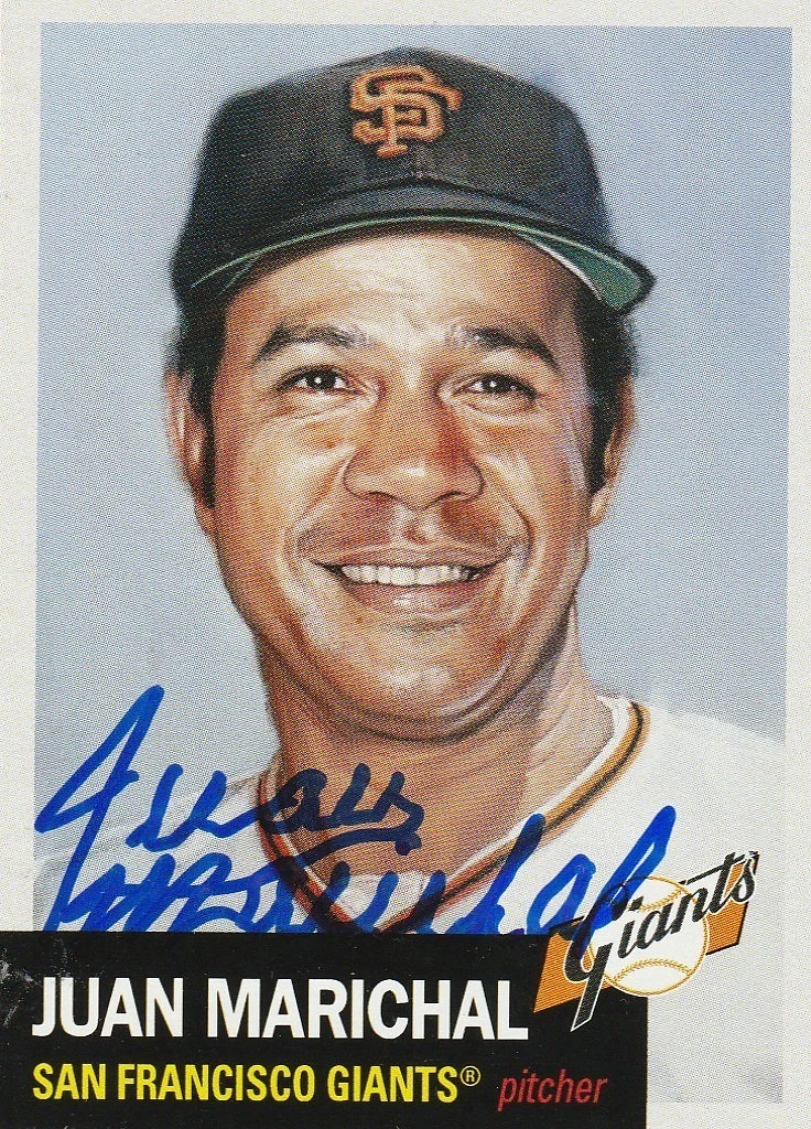 JUAN MARICHAL SAN FRANCISCO GIANTS  SIGNED 2023 TOPPS LIVING CARD #642
