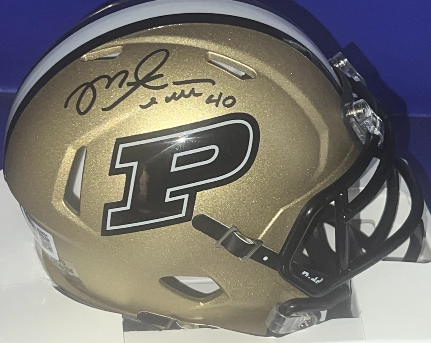 MIKE ALSTOTT PURDUE BOILERMAKERS BECKETT AUTHENTICATED SIGNED MINI