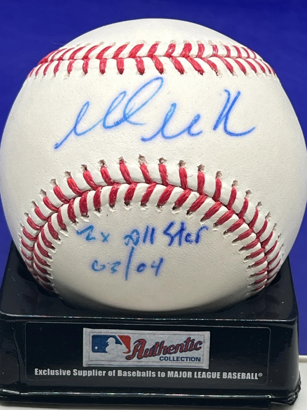 MARK MULDER OAKLAND A'S 2 X ALL STAR 03/04 PSA AUTHENTIC SIGNED OML BASEBALL