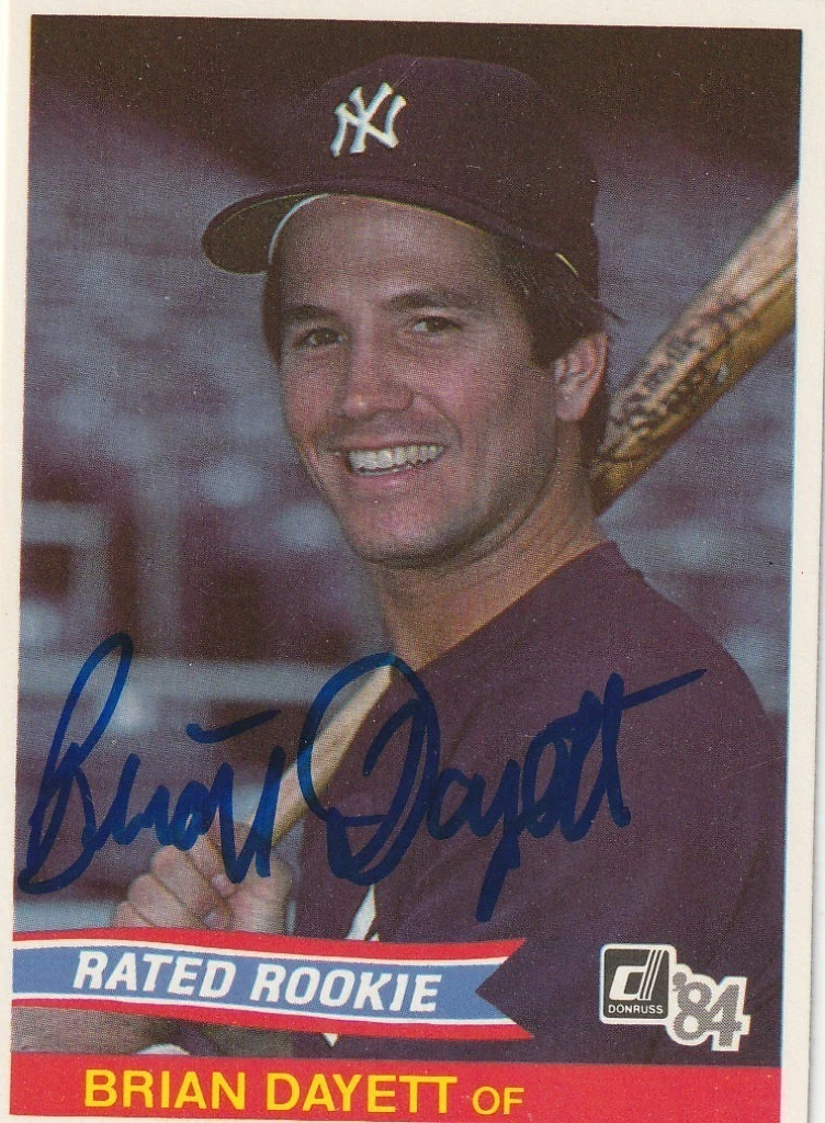 BRIAN DAYETT NEW YORK YANKEES  SIGNED 1984 DONRUSS CARD #45