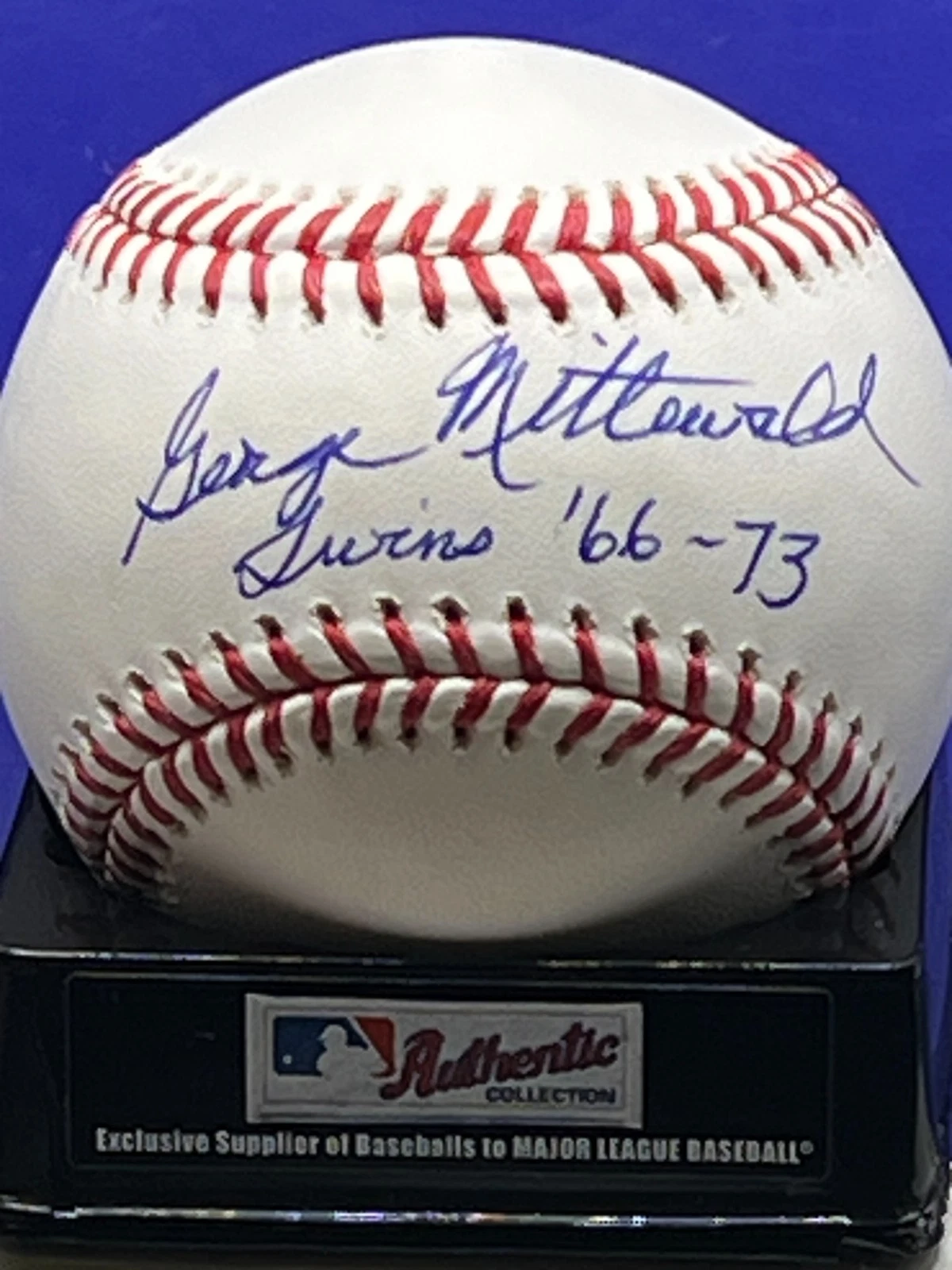 GEORGE MITTERWALD MINNESOTA TWINS 66-73  SIGNED OML BASEBALL