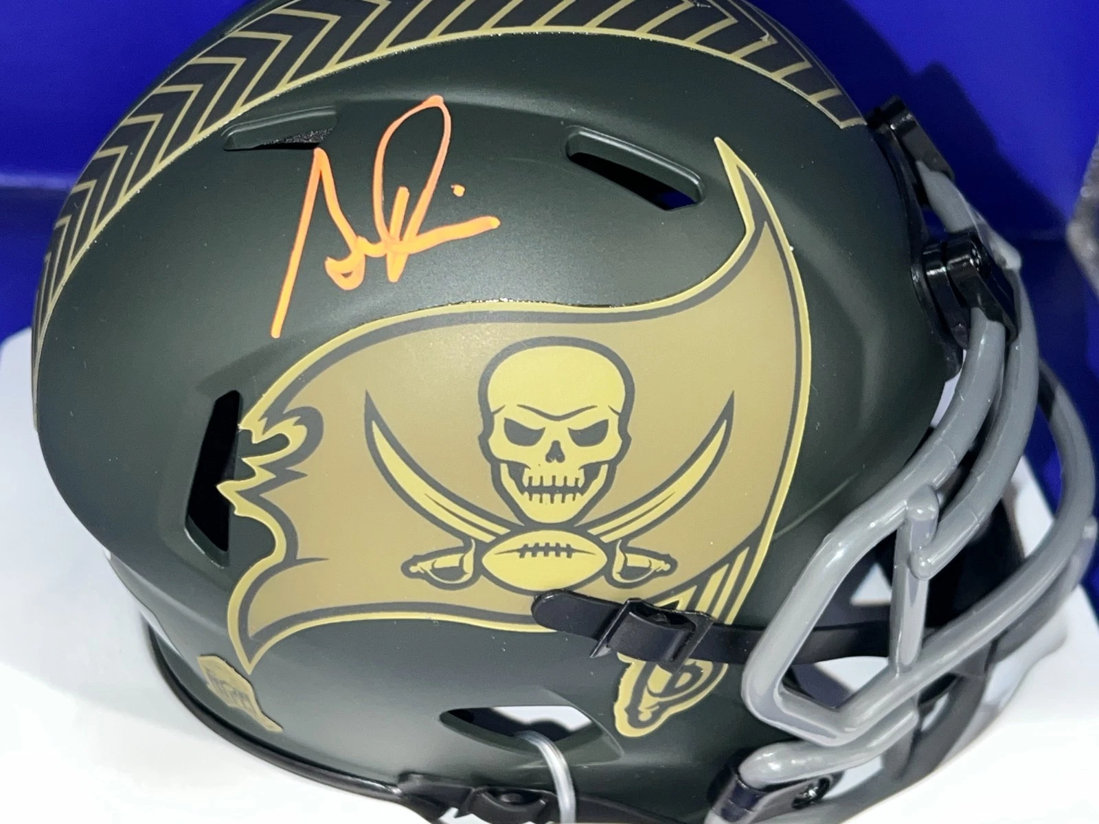 SIMEON RICE TAMPA BAY BUCCANEERS JSA AUTHENTICATED SIGNED SALUTE MINI HELMET