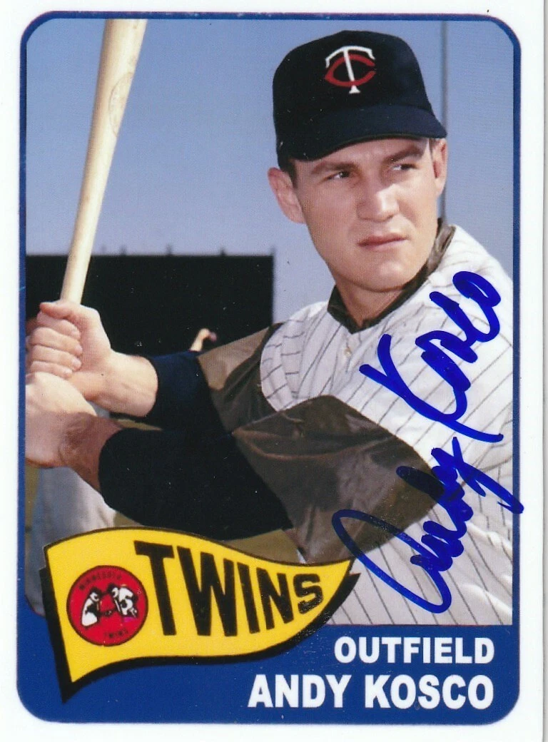ANDY KOSCO  MINNESOTA TWINS  SIGNED 1965 STYLE CUSTOM CARD