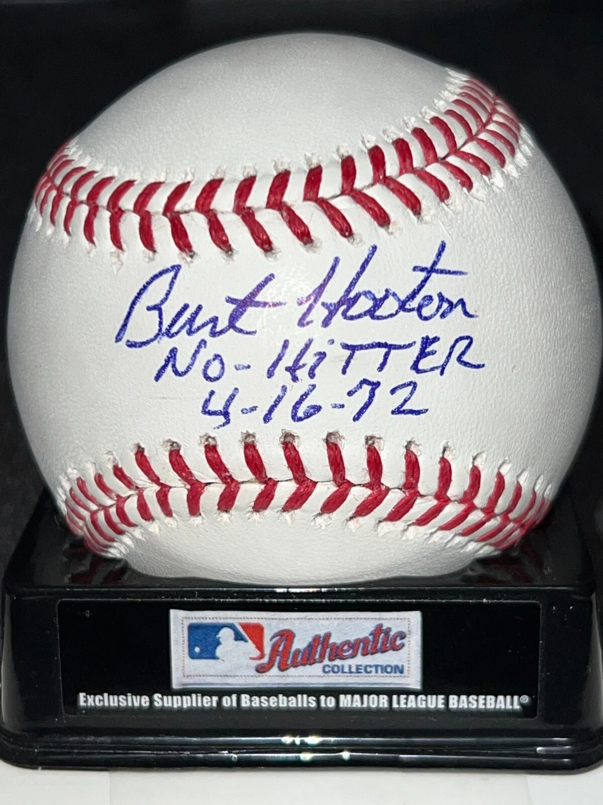 BURT HOOTON  CHICAGO CUBS NO-HITTER 4-16-72  SIGNED OML BASEBALL