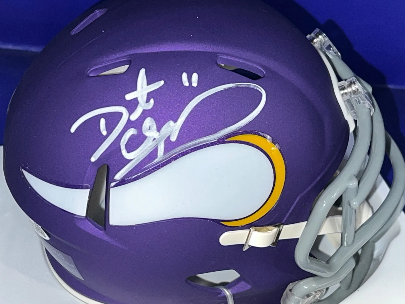 DAUNTE CULPEPPER MINNESOTA VIKINGS JSA AUTHENTICATED SIGNED ALT MINI HELMET