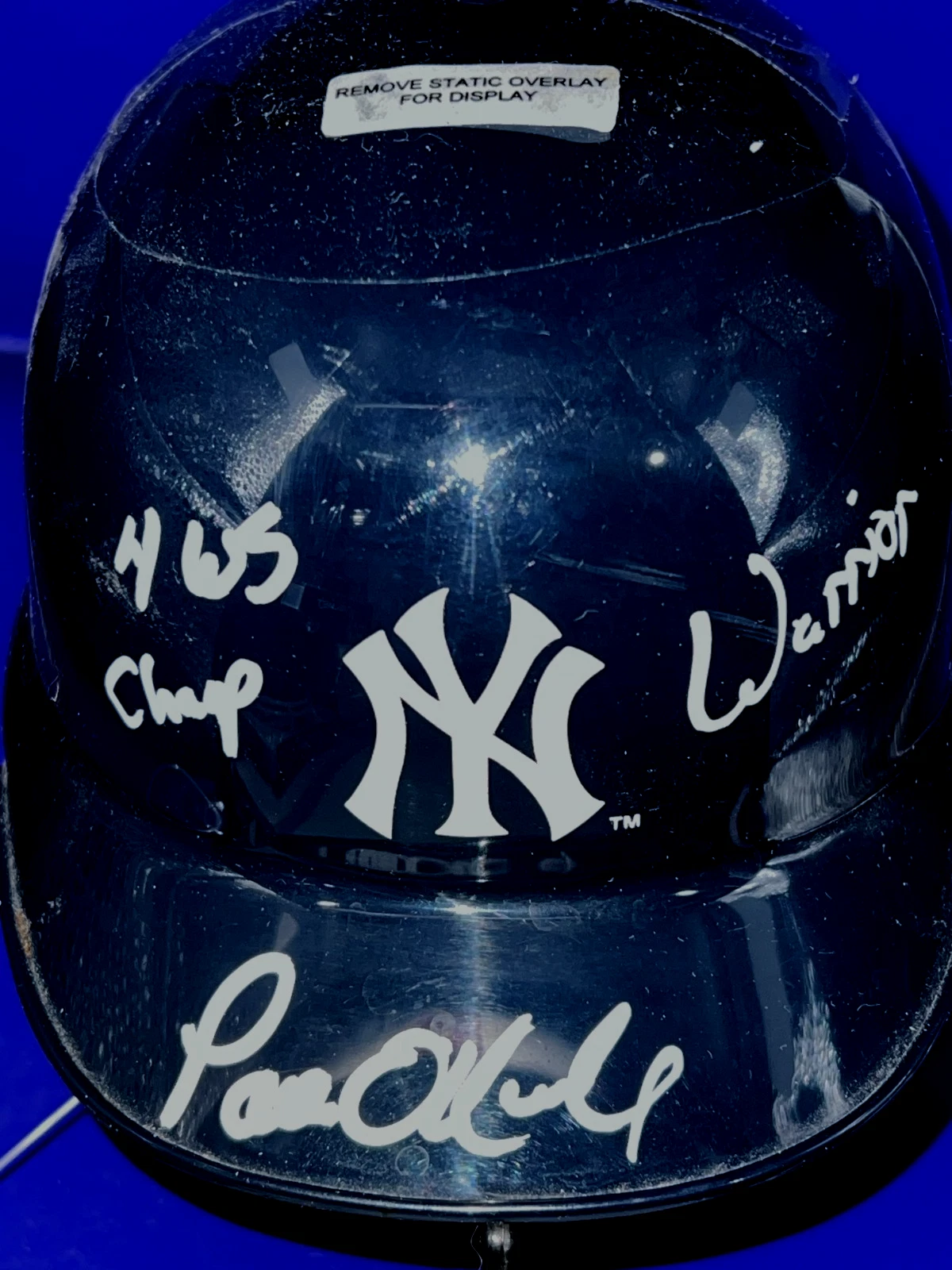 PAUL O'NEILL NEW YORK YANKEES 4 X WS CHAMPS / WARRIOR  PSA SIGNED MINI HELMET