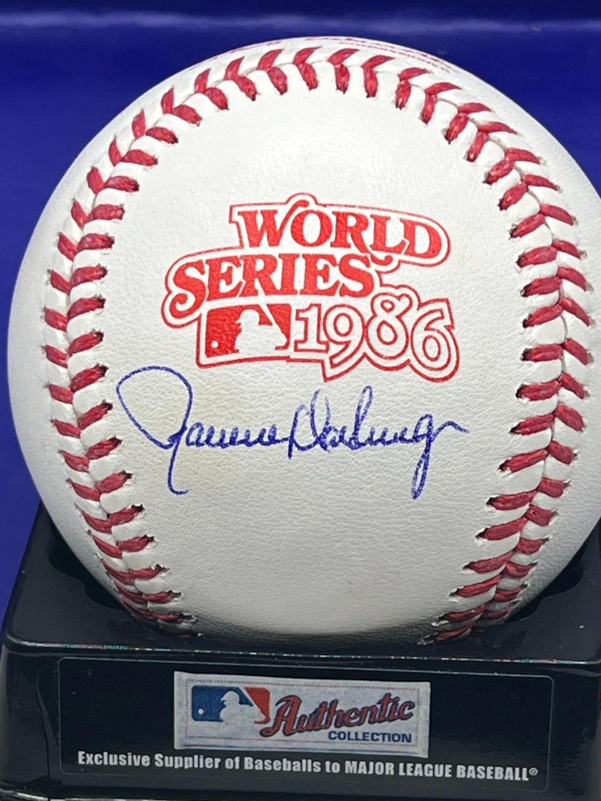 RON DARLING NEW YORK METS SIGNED 1986 WORLD SERIES OML BASEBALL