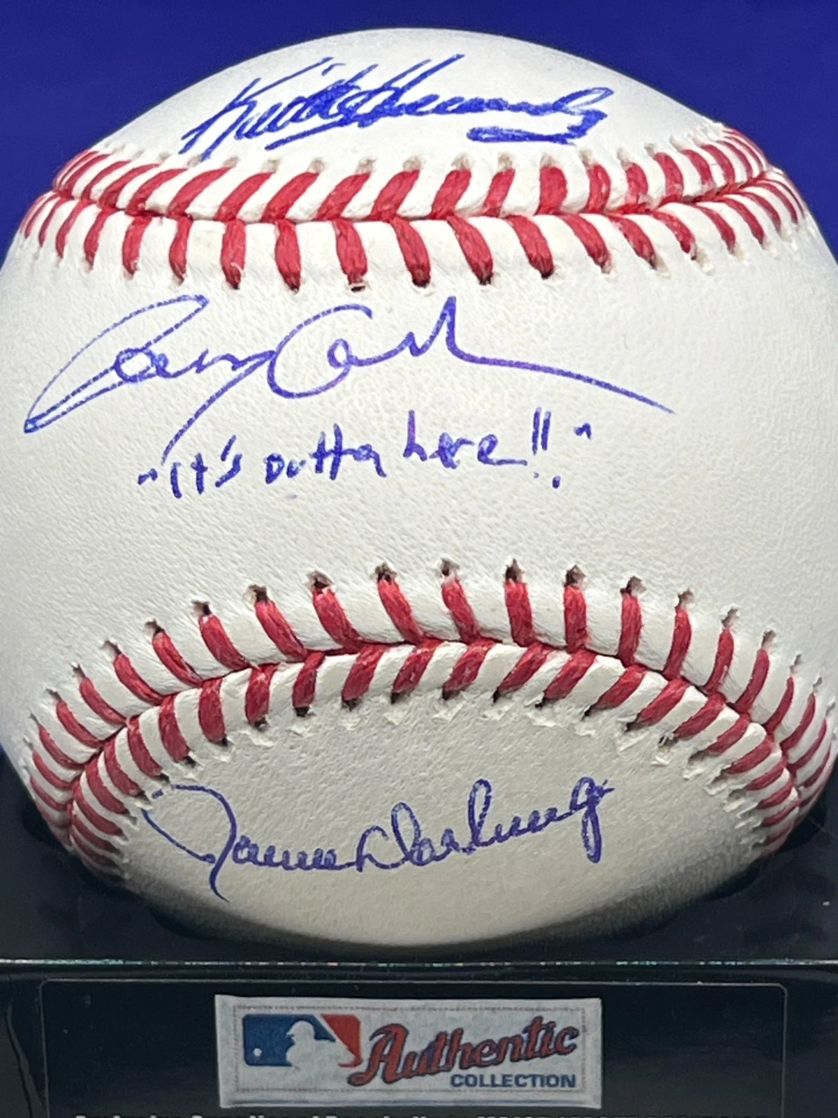 COHEN, HERNANDEZ, DARLING NEW YORK METS ANNOUNCERS SIGNED OML BASEBALL