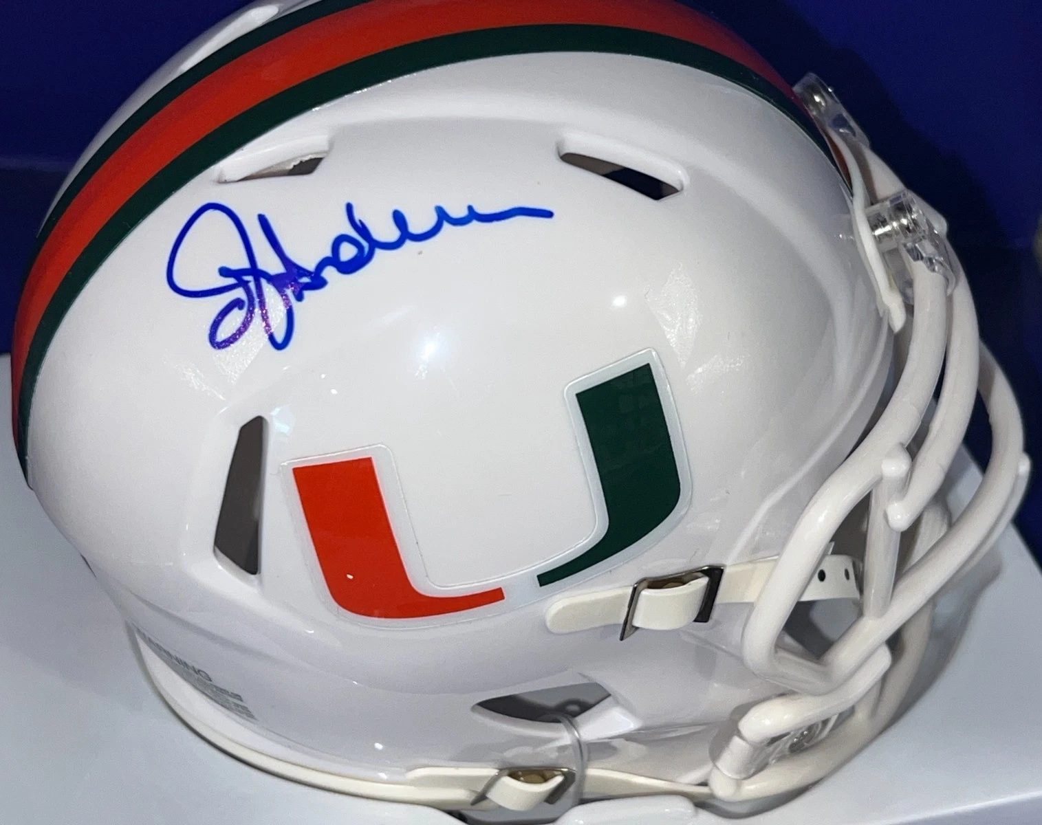 O.J. ANDERSON MIAMI HURRICANES SIGNED MINI HELMET