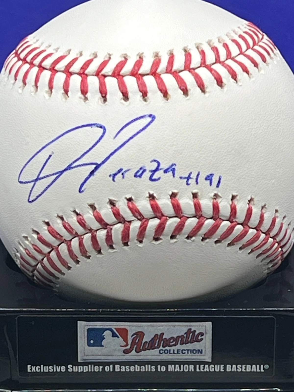 OSWALD PERAZA NEW YORK YANKEES / ANAHEIM ANGELS  MLB AUTHEN SIGNED OML BASEBALL