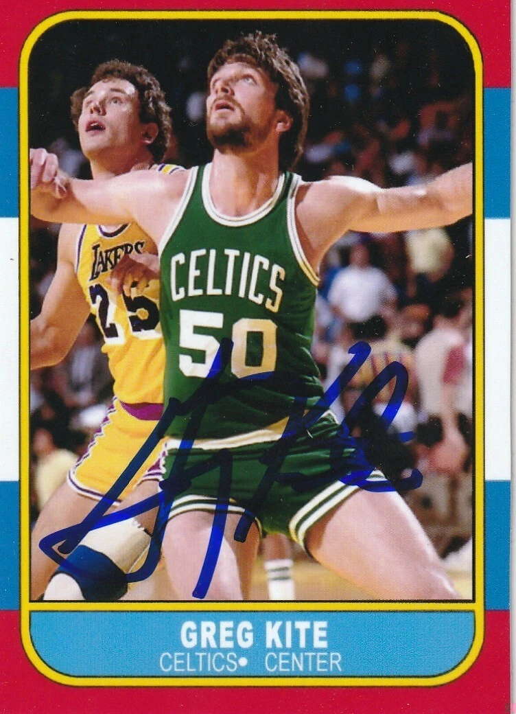 GREG KITE BOSTON CELTICS  SIGNED 1986 STYLE CUSTOM CARD