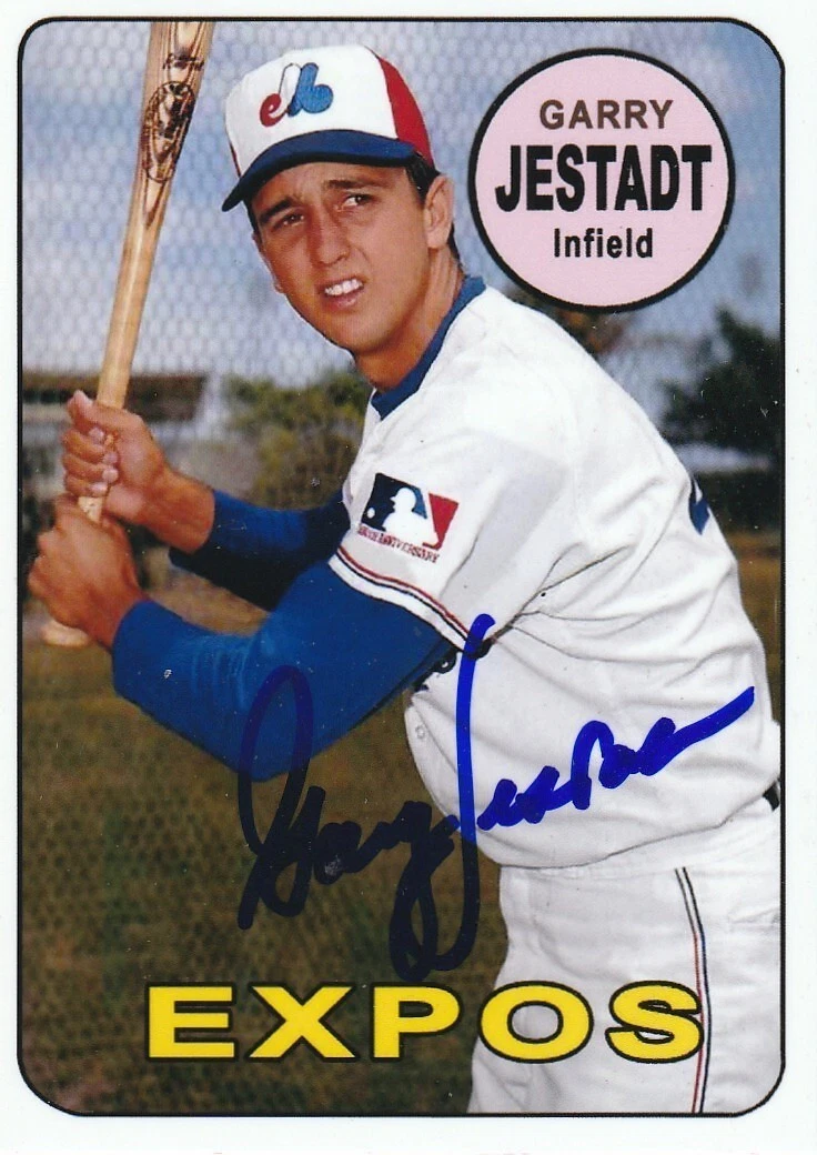 GARRY JESTADT MONTREAL EXPOS SIGNED 1969 STYLE CUSTOM CARD