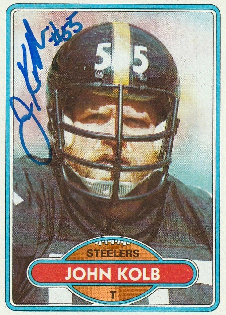 JON KOLB PITTSBURGH STEELERS SIGNED 1980 TOPPS CARD #436