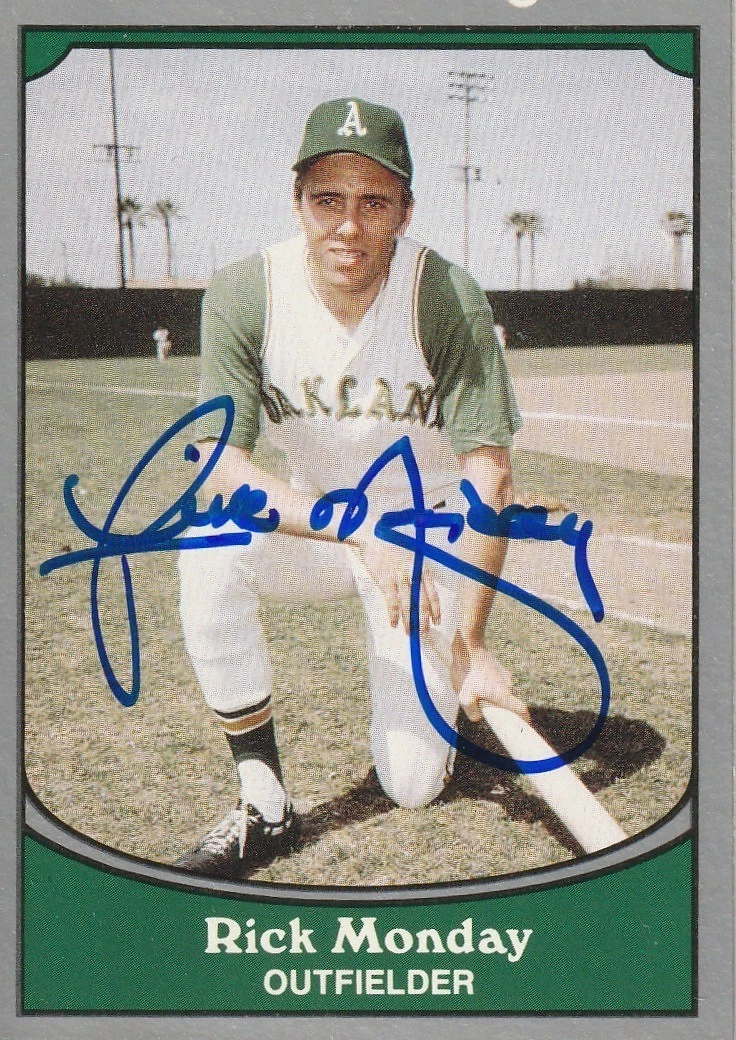 RICK MONDAY OAKLAND A'S 1990 PACIFIC LEGENDS SIGNED CARD #40