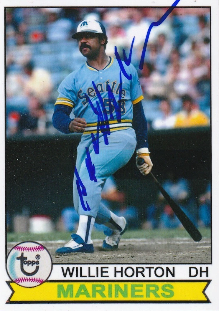 WILLIE HORTON SEATTLE MARINERS  1979 STYLE SIGNED CUSTOM CARD