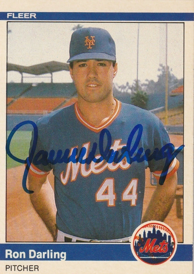 RON DARLING NEW YORK METS  1984 FLEER UPDATE SIGNED CARD #U-29