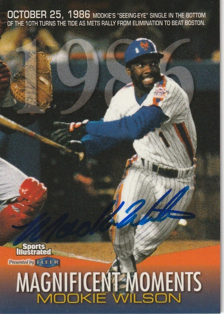 MOOKIE WILSON NEW YORK METS 1998 FLEER SPORTS ILLUSTRATED SIGNED CARD #25