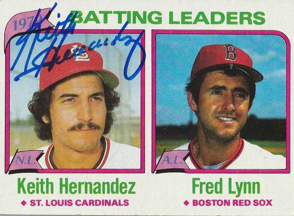KEITH HERNANDEZ ST. LOUIS CARDINALS 1980 TOPPS SIGNED CARD #201