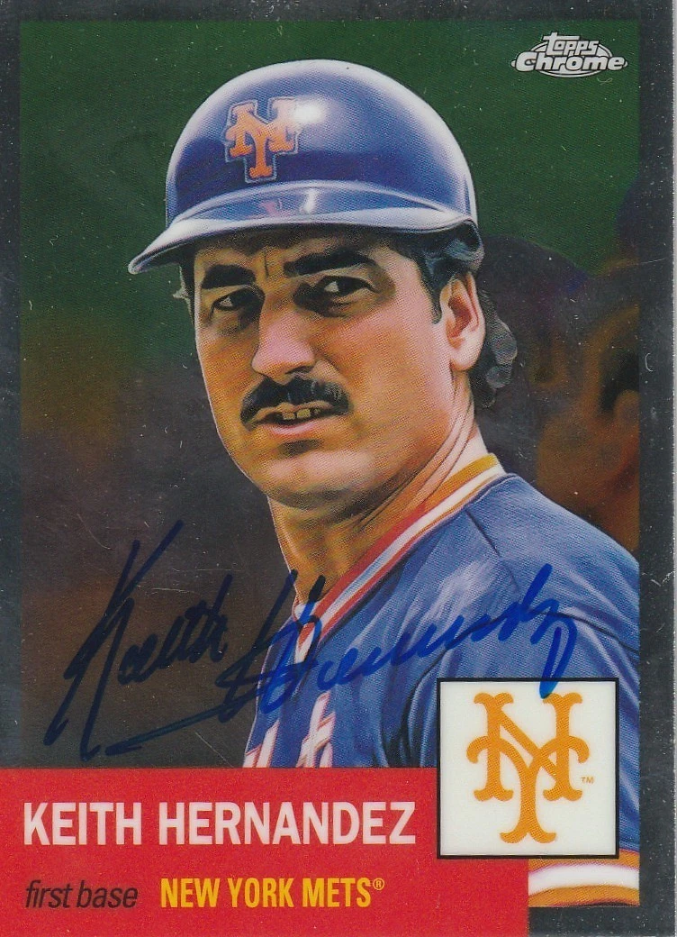 KEITH HERNANDEZ NEW YORK METS 2022 TOPPS CHROME SIGNED CARD #464