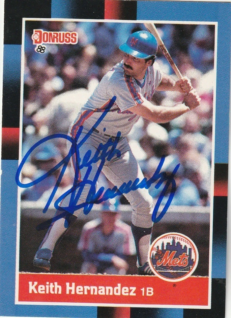 KEITH HERNANDEZ NEW YORK METS 1988 DONRUSS SIGNED CARD #316