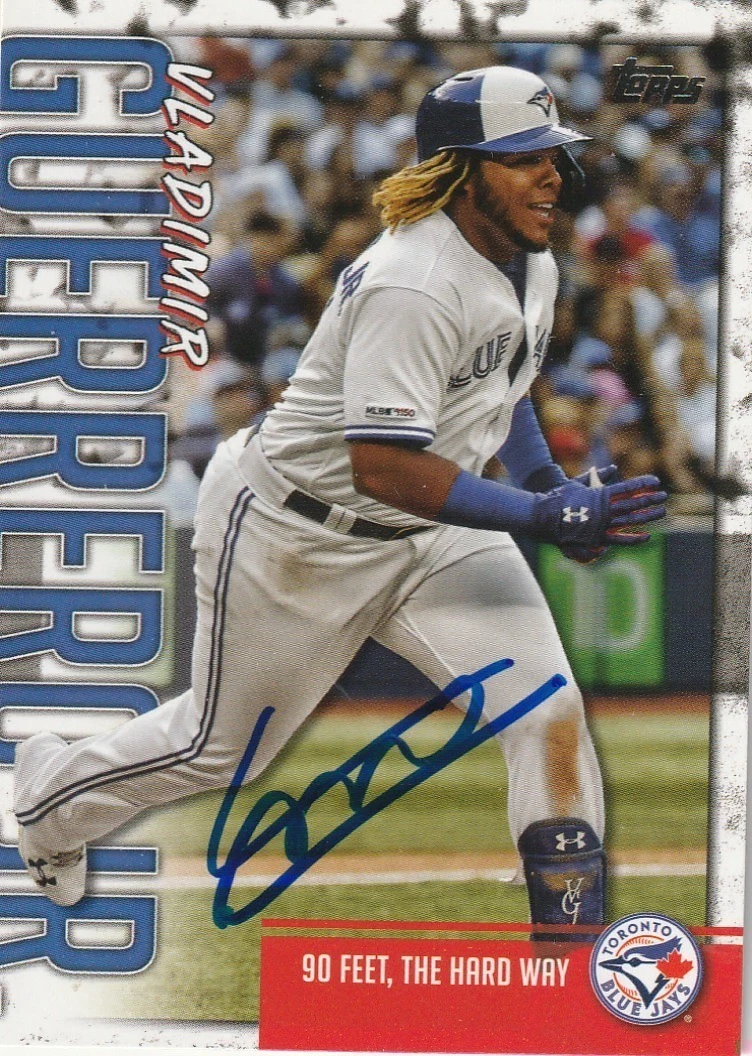 VLADIMIR GUERRERO JR  TORONTO BLUE JAYS 2020 TOPPS HIGHLIGHT SIGNED CARD #VGJ-25