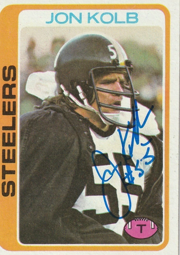 JON KOLB PITTSBURGH STEELERS SIGNED 1978 TOPPS CARD #84