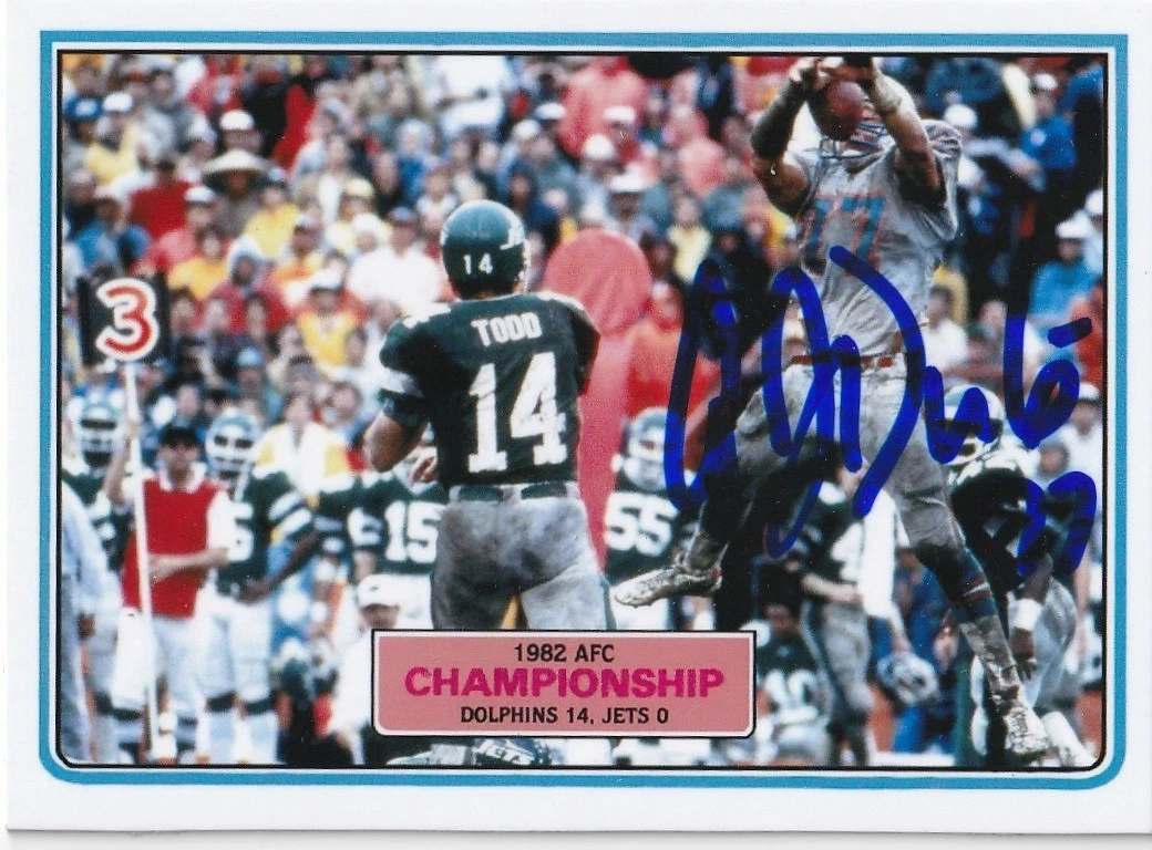 A.J. DUHE MIAMI DOLPHINS SIGNED 1983 STYLE CUSTOM CARD